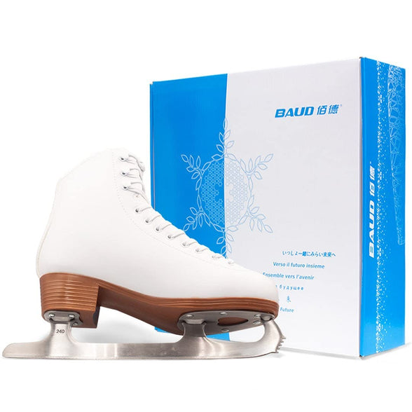 BAUD Figure Ice Skates, Figure Ice Skates for Women Girls, Soft Ice Skating Boot