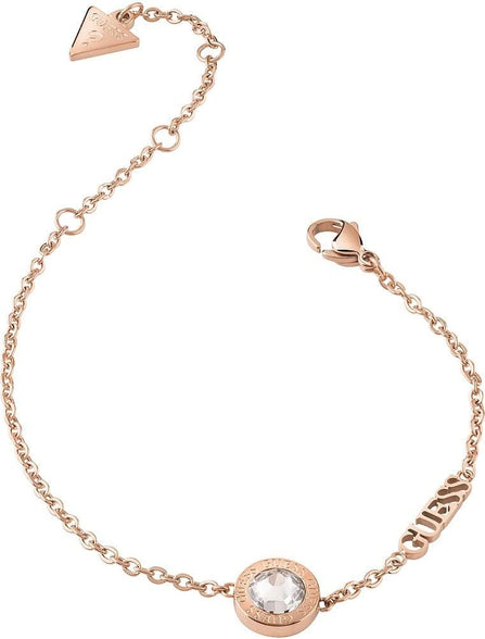 Guess Women's Clear Charm Bracelet, Rose Gold