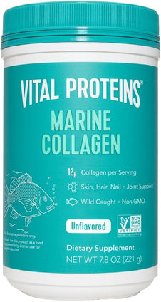 Vital Proteins Marine Collagen Unflavored - 18 servings - 221g (7.8 Oz) (Packing may vary.)