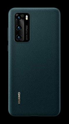 Huawei P40 Pro PU Mobile Phone Case, Original Accessory, Ink Green