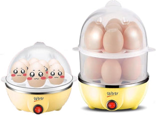 Wtrtr Egg Cooker, 350W Electric Egg Beater, White Egg Steamer, Egg Cooker, 7-14 Egg Volume Steamed Egg Automatically Closed, Double Steamed Egg