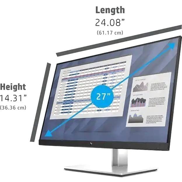 HP EliteDisplay E27 G4 27 Inch IPS LED Backlit Monitor, FHD 1920 x 1080, Blue Light Filter, HDMI, VGA, DisplayPort