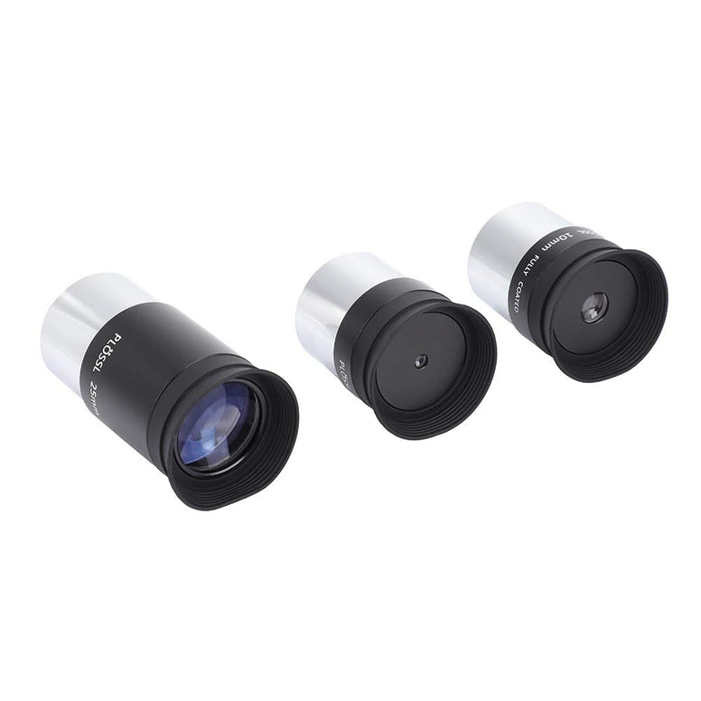 1.25inch Telescope Eyepiece - Astronomy Telescope Eyepiece Set 4/10/25mm + 2X Barlow Lens Kit for Astronomy - Plossl Telescope Lens with Adapter Telescope Accessory Set