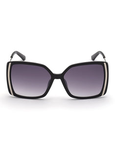 Guess Women's GU775101C Sunglasses, Color: Shiny Black/Smoke Mirror, Size: 58