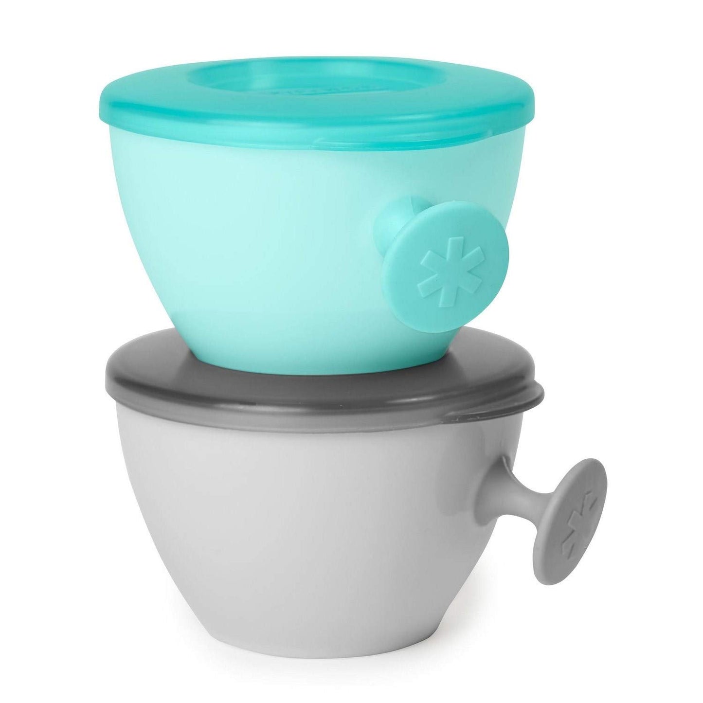 Skip Hop Baby Bowls, Easy-Grab, 2 Pack, Grey/Soft Teal