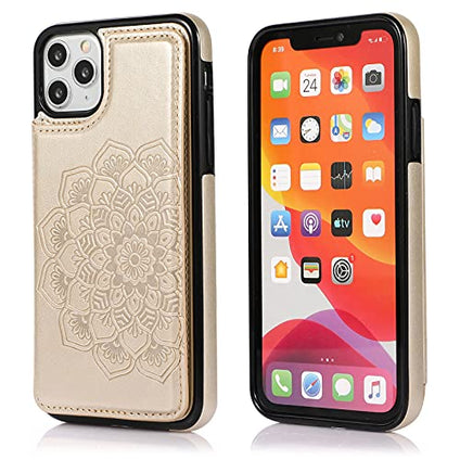 Acxlife iPhone 11 Pro Max Case 11Pro Max Wallet Case,Protective Cover with Credit Card Slot Holder and Slim Leather Case for iPhone 11 Pro Max 6.5Inch (Gold)