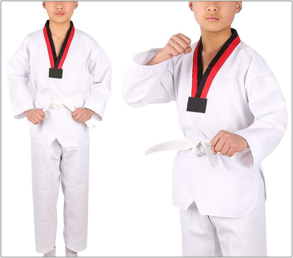 Yudesundo Taekwondo Club Dobok Martial Arts Uniform - Suits Unisex Adult kids Martial Arts Clothing Students Beginners Belt Kung Fu Clothing Suit Cotton/Polyester Long Sleeved/Short Sleeved (110cm)