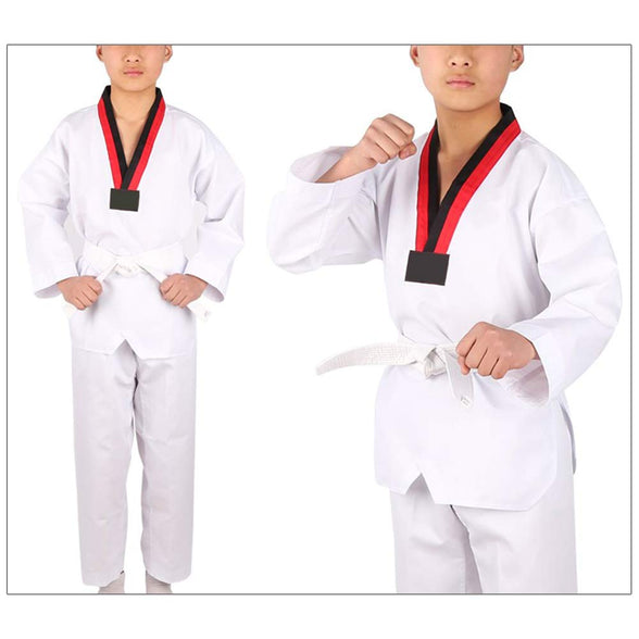 Yudesundo Taekwondo Club Dobok Martial Arts Uniform - Suits Unisex Adult kids Martial Arts Clothing Students Beginners Belt Kung Fu Clothing Suit Cotton/Polyester Long Sleeved/Short Sleeved (110cm)