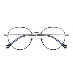 Baytion Anti Blue Light Glasses Women Men - Retro Round Computer Glasses Blue Light Filter Digital Devices with Metal Frame 100% UV Protection, No Prescription