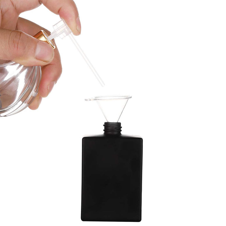 6 Pack 30ml / 1 Oz Black Assorted Refillable Perfume Bottle, Portable Square Empty Glass Perfume Atomizer Bottle with Spray Applicator 4 Free kinds of perfume dispenser(6 Pack 30ml / 1.01 oz. Black )