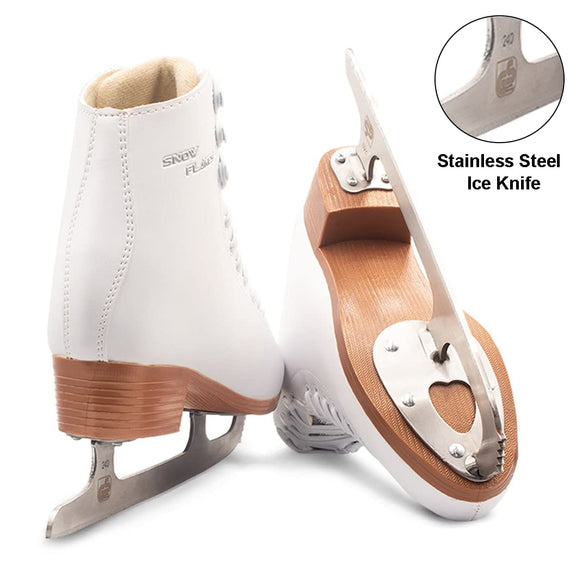 BAUD Figure Ice Skates, Figure Ice Skates for Women Girls, Soft Ice Skating Boot