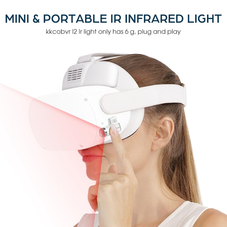 KKCOBVR i2 Indoor Irlight Illuminator Compatible for Meta Oculus Quest 2 Infrared Light Enhance Sensor Tracking In The Dark