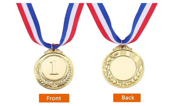 18 Pack Gold Silver Bronze Award Medals - 2 Inch Award Medals with Neck Ribbon Olympic Style Winner Medals for Sports, Competitions, Party