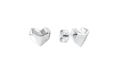 CALVIN KLEIN FACETED HEART, WOMEN's STUD EARRINGS