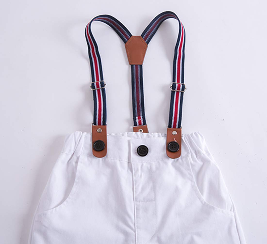 stylesilove Toddler Little Boy Classic Chino Pants with Suspenders for Casual, Formal Wear and Special Occasions