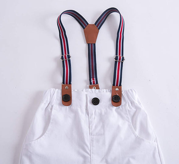 stylesilove Toddler Little Boy Classic Chino Pants with Suspenders for Casual, Formal Wear and Special Occasions