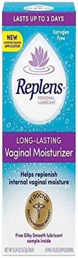 Replens Long-Lasting l Moisturizer with single-use applicator, 8 Count (Pack of 1)