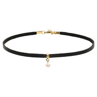 Alwan Choker Necklace with Pearl for Women - EE3723NPDB