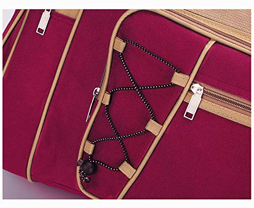 Travel Duffel Bags for Men Weekender Over Night Carry On Bag Lightweight Extra Large Oxford Duffel Gym Sturdy Luggage Water-proof for Men & Women 65cm (Red)