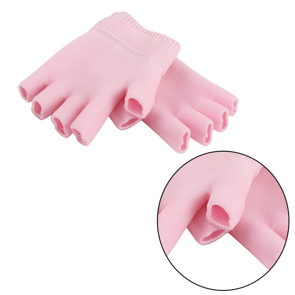 ROSENICE Gel Overnight Hand Moisturizing Gloves for Dry Hand Treatment Moisture Gloves Overnight Cotton Skin Spa Gloves with Moisturizer Gel