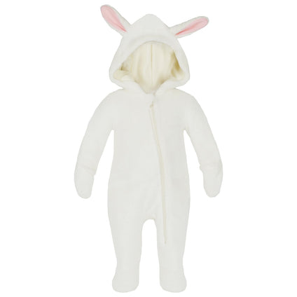 Sosomi Infant Unisex Baby Snowsuit Newborn Long Sleeve Zipper Onesies Fleece Footed Pajamas Outfits Hoodie Romper For 0-3M