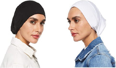 WHITE RAYS Women's Hijab Jersey Cap Under Scarf Islamic Muslim Plain Tube Stretchable Head Band Bonnet Underscarf