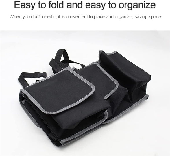 ELECDON Trunk Organizer Car Storage, Seat Back Storage to Keep Car Trunk Neat, Car Trunk Storage Organizer for SUV Gives You a Big Space Back Seat Trunk