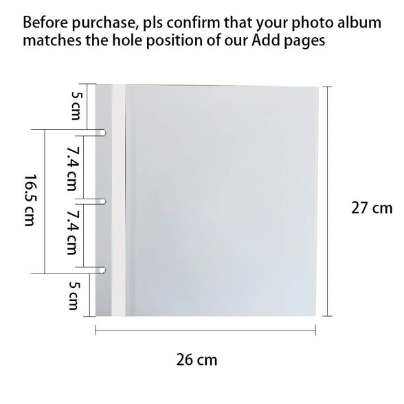 Vienrose Self Adhesive Scrapbook Photo Album Refill Pages for 11x10.8inch Photo Album