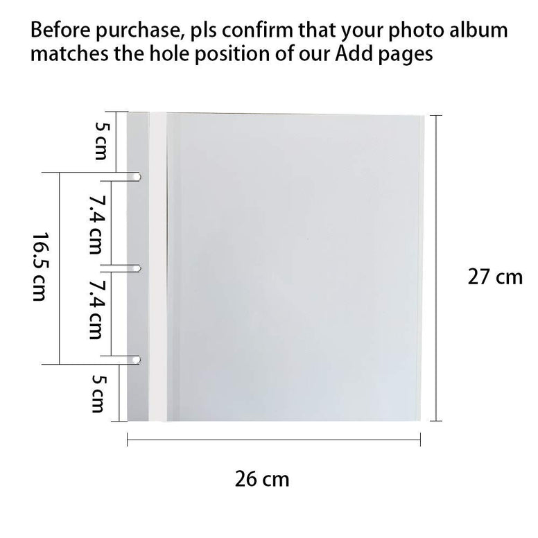 Vienrose Self Adhesive Scrapbook Photo Album Refill Pages for 11x10.8inch Photo Album