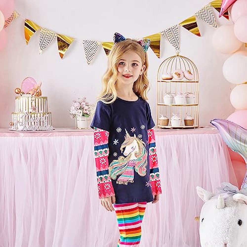 VIKITA Little Girls Cute Flower Long Sleeve T-Shirt Top for 1-8 Years