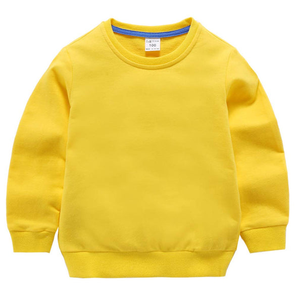 DCUTERQ Boys' Crewneck Thin Sweatshirt Girls Sport Long Sleeve Cotton Pullover Tops Kids Toddler Solid T-Shirt