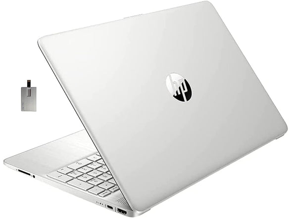 HP 2022 15.6" FHD Laptop, AMD Ryzen 5-5500U Processor, 32GB RAM, 2TB PCIe SSD, AMD Radeon Graphics, HD Webcam, Bluetooth, Wi-fi, Win 10, Silver, 32GB SnowBell USB Card
