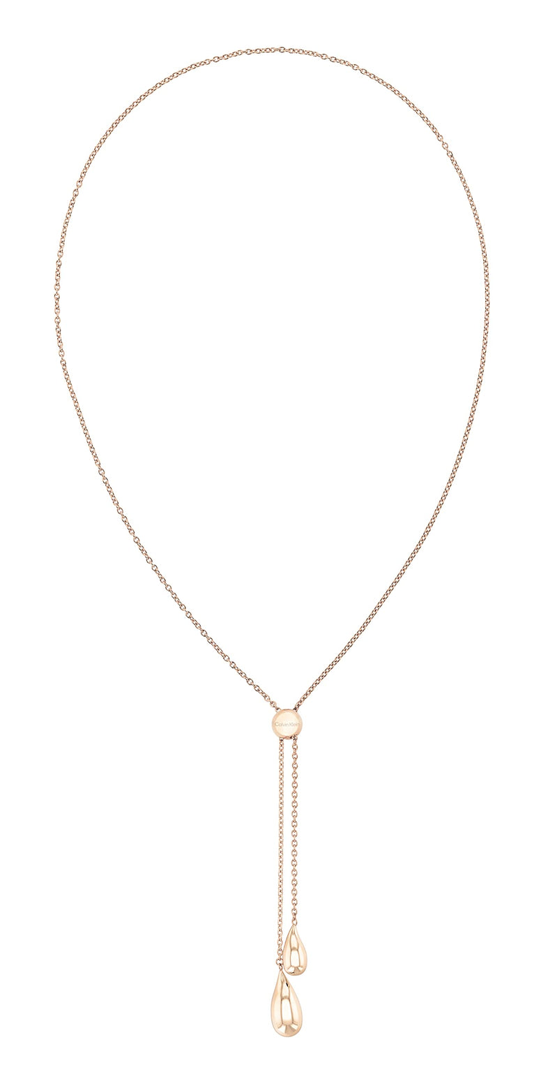 CALVIN KLEIN SCULPTURED DROPS, WOMEN's Y NECKLACE