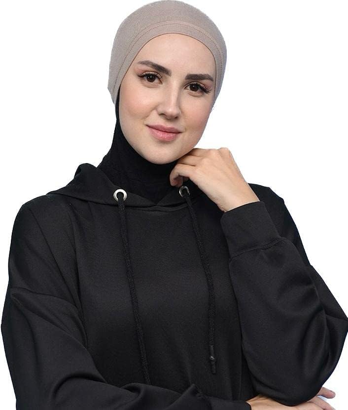 women stretchable cotton under hijab cap, bone under scarf for Muslim woman, hijab inner