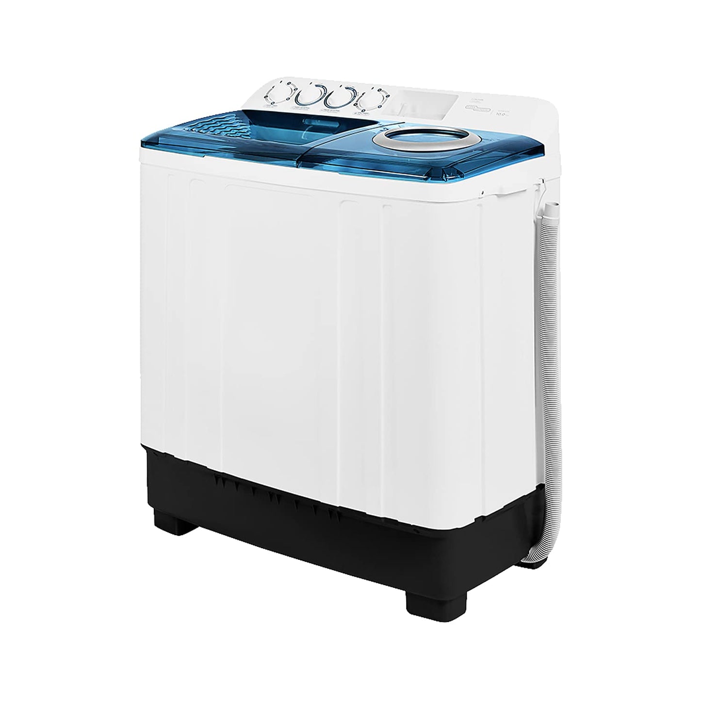 Super General 10 kg Twin-tub Semi-Automatic Washing Machine, White/Blue, efficient Top-Load Washer with Lint Filter, Spin-Dry, SGW-105, 87 x 51.2 x 100.5 cm, 1 Year Warranty