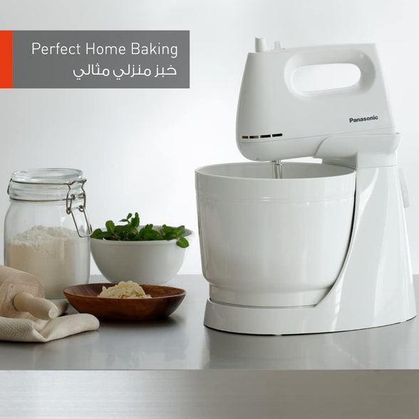 Panasonic 175W, Stand Mixer 5 Speed Selection, With Egg Beater And Dough Hook ( Model Mkgb3)"Min 1 year manufacturer warranty"