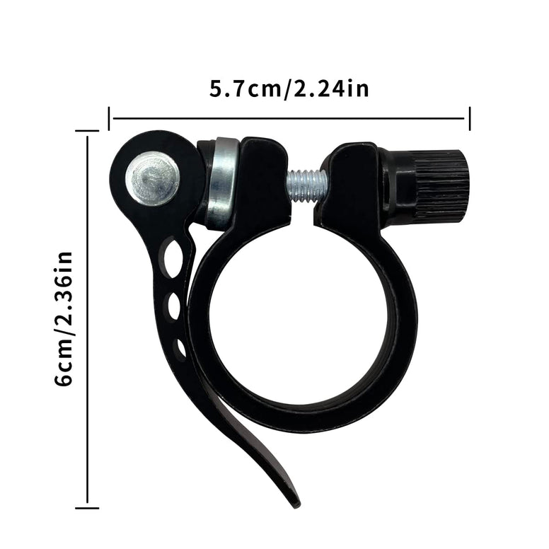 2pc Bike Seatpost Clamp, Aluminum Quick Bike Seat Clamp for Road Bike Casual Bike(black 31mm)