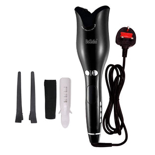 Professional Automatic Curling Iron Air Curler Spin N Curl 1 Inch Ceramic Rotating Curler (Black)