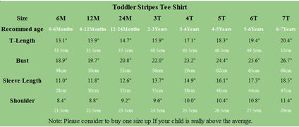 Baby Toddlers Long Sleeve Tee Little Kids Cotton Striped T-Shirt Crew Neck Tops