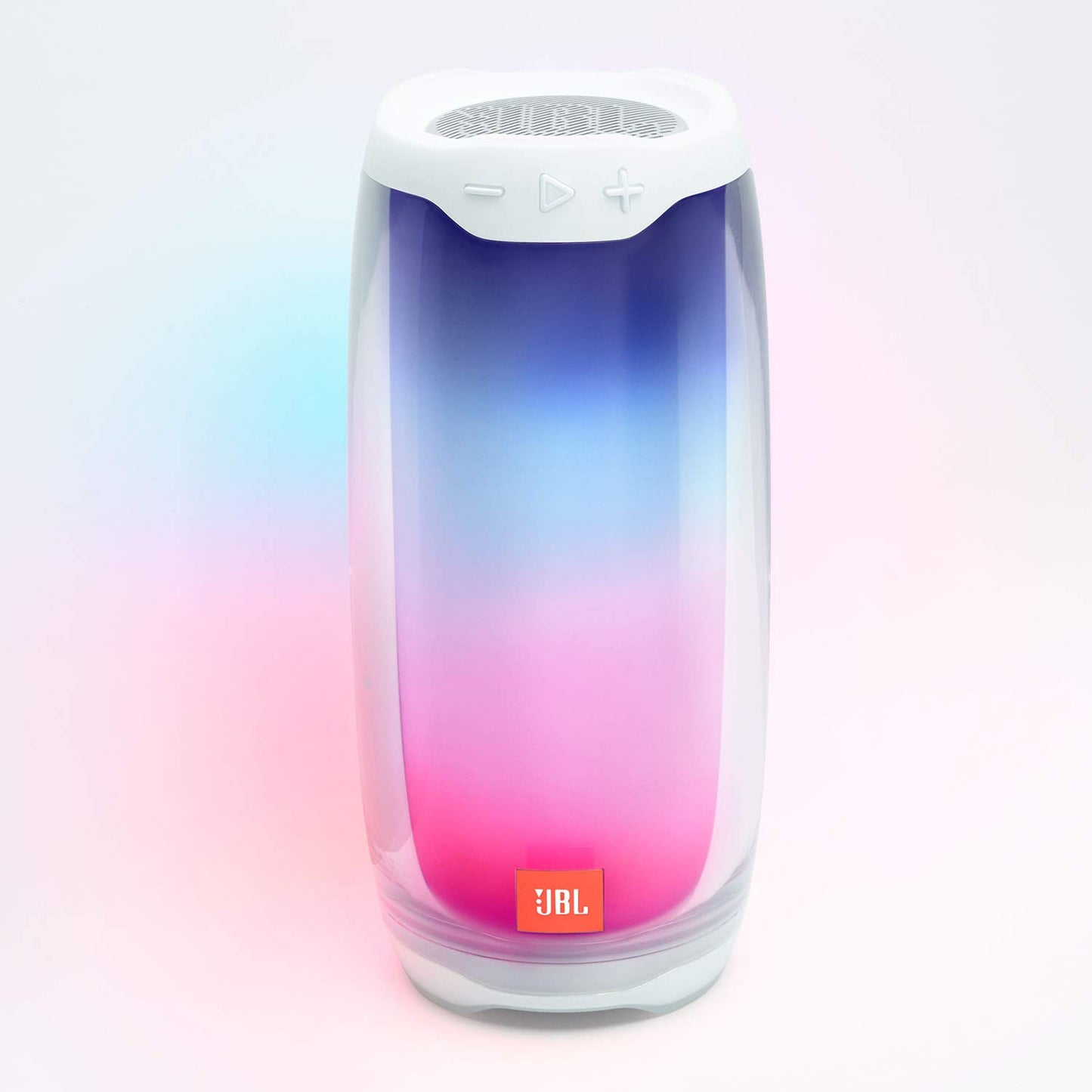 JBL Pulse 4 Portable Bluetooth Speaker, High-Resolution 360-Degree LED Lightshow, Powerful JBL Signature Sound, 12H Battery, IPX7 Waterproof, JBL Connect APP, Easy Sync - White, JBLPULSE4WHT