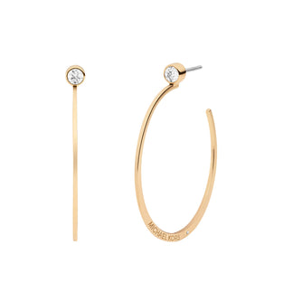 Michael Kor's Women's Stainless Steel Hoop Earrings