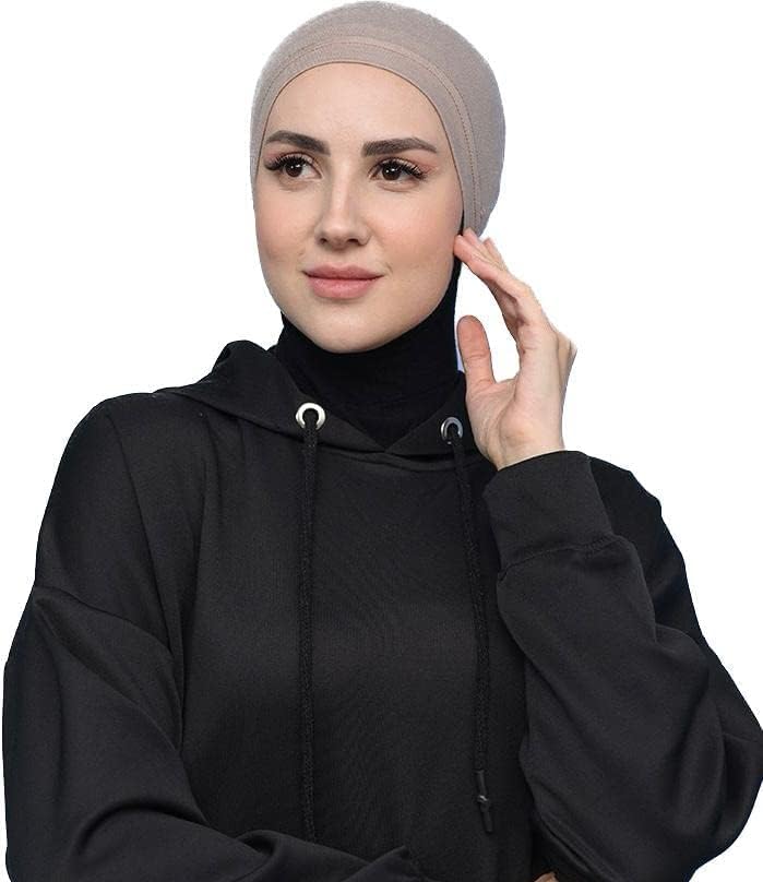 women stretchable cotton under hijab cap, bone under scarf for Muslim woman, hijab inner