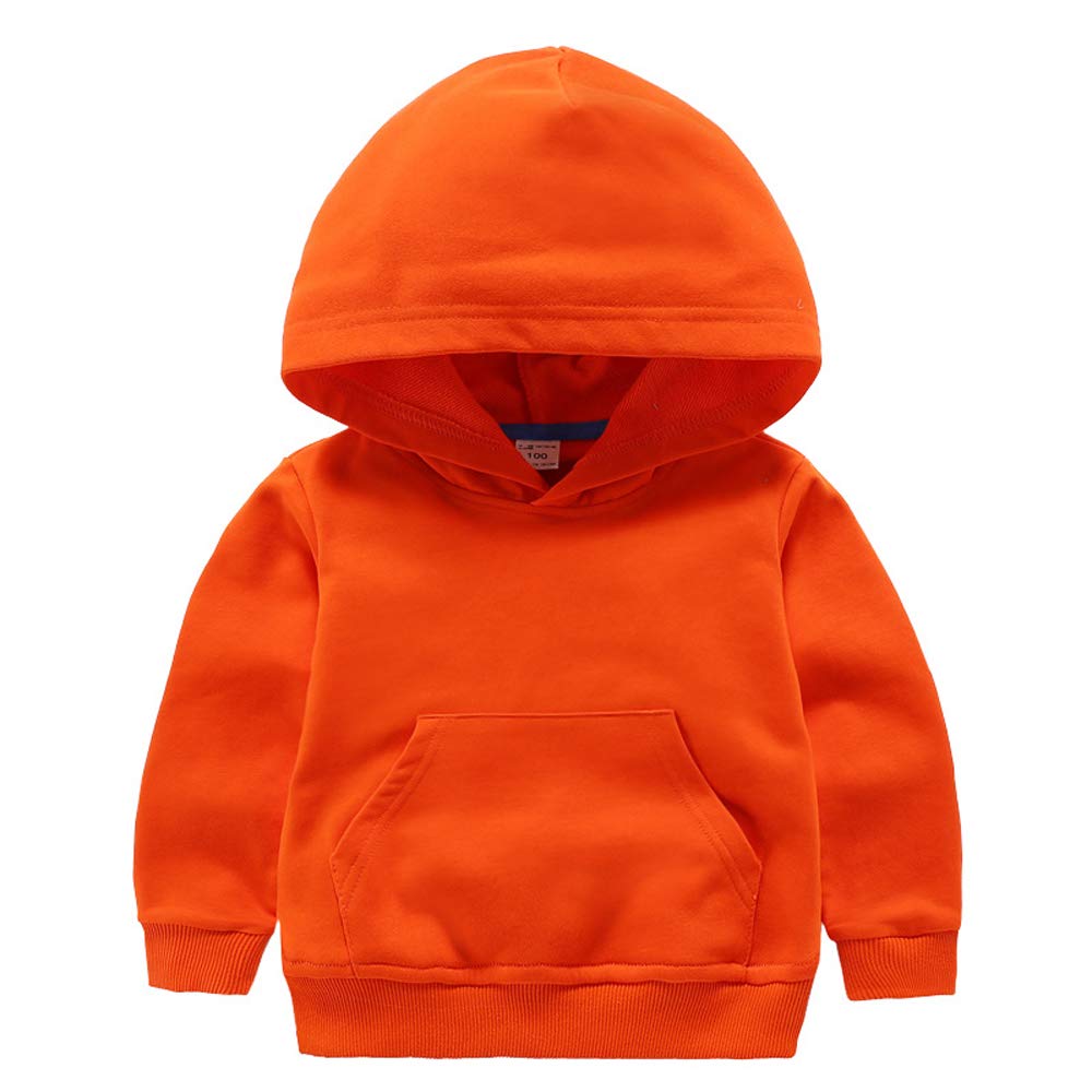 Ding-dong Baby Toddler Kid Boy Girl Solid Casual Pocket Hoodie Sweatershirt Pullover 2T