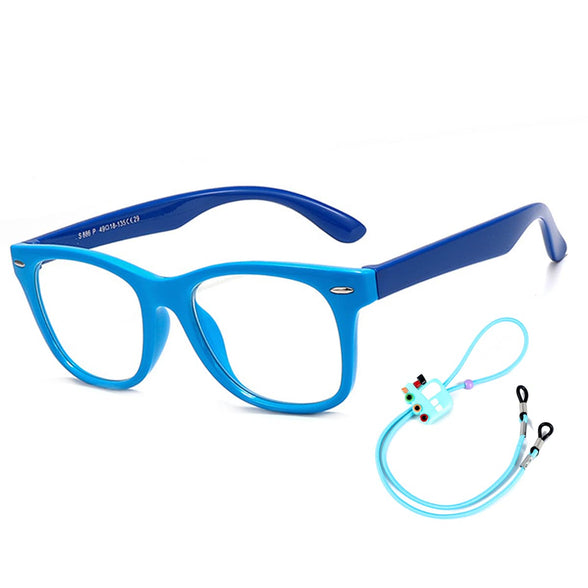 Kids Blue Light Blocking Glasses Flexible UV400 Eyewear for Teen Boys Girls ROCF ROSSINI Computer Game Eyeglasses with Case Age 5-12