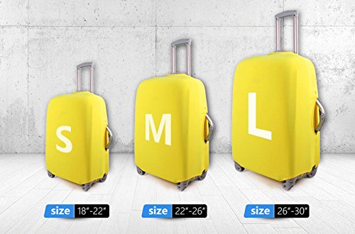 Cozeyat Luggage Cover Dust Proof Suitcase Cover Elastic Luggage Protector Spandex Fits 18-28 Inch for Travel Summer Beach Holiday
