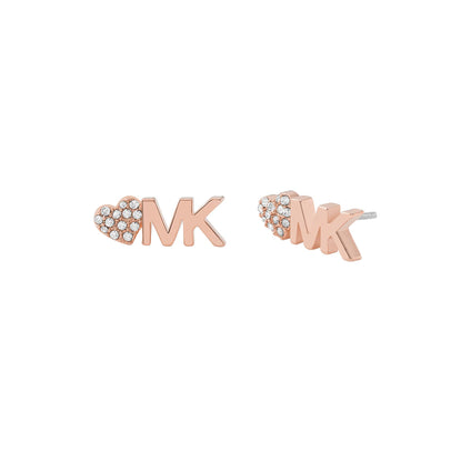 Michael Kors Stainless Steel Stud Earrings With Crystal Accents