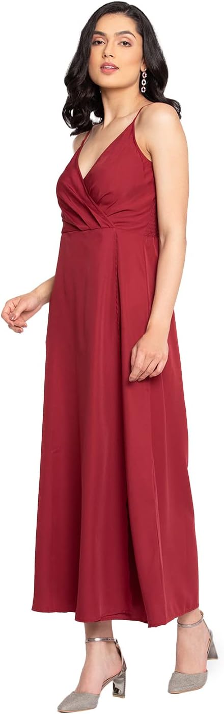 Styleville.in Solid Side Slit Maxi Dress