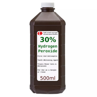 30% Hydrogen Peroxide Solution 500ml Used as Dental Scaling & Teeth Whitening Treating Acne Scars Mild Disinfectant for Cuts & Skin Ulcers