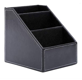 Leather desktop storage box desk mobile phone remote control storage box pen holder