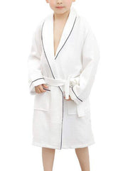 Suplove Children's Summer Cotton Bathrobe boy Girl Hooded hot Spring Swimming Sleeping Robe 6-7Y